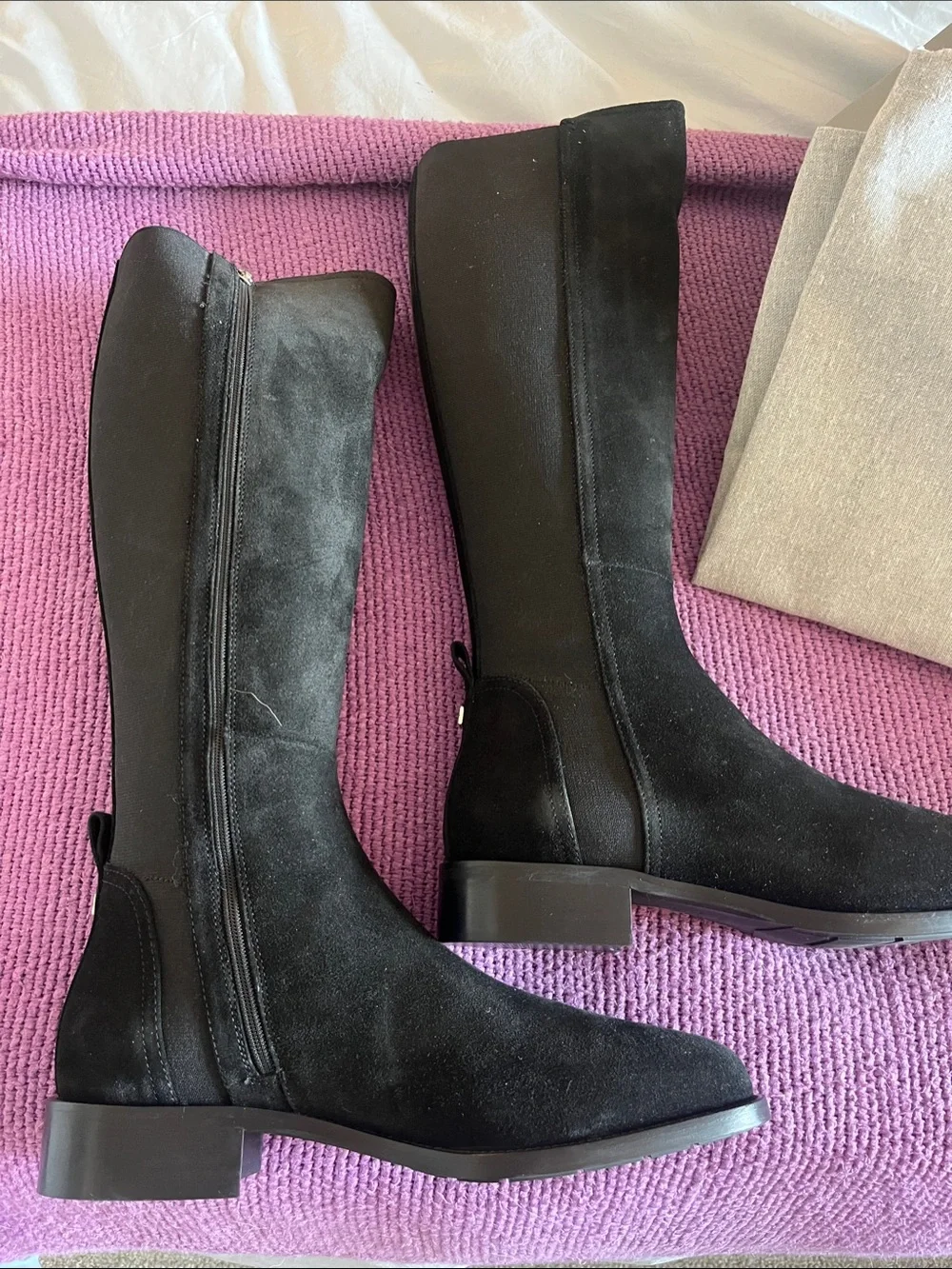 Aquatalia Black Suede Over-the-Knee Boots